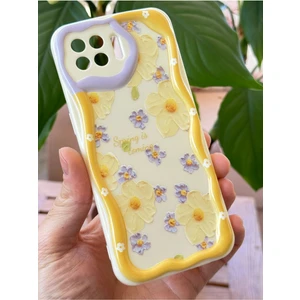 Oppo Reno 4 Lite Kılıf Tasarımlı Desenli Kamera Korumalı Papatya Çiçek Renkli Silikon Kapak