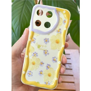 Realme 11 4g Kılıf Tasarımlı Desenli Kamera Korumalı Papatya Çiçek Renkli Silikon Kapak