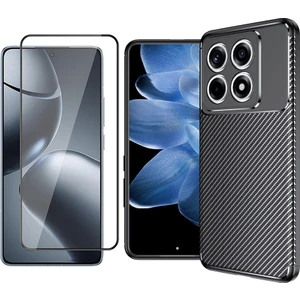 Xiaomi 14T Kılıf Vendas Negro Silikon Kapak + Cam Ekran Koruyucu