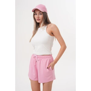 Genius Store Kadın Modal Şort Beli Lastikli Cepli Şort Modal-Şort