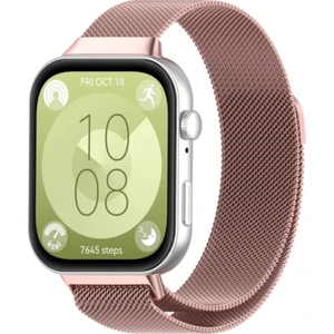Huawei Watch Fit 3 / Fit 4 / Fit 4 Pro Uyum Metal Hasır Örgü Kordon Paslanmaz Milano Old Money Kayış