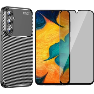 Samsung Galaxy A55 Kılıf Vendas Negro Silikon Kapak + Hayalet Ekran Koruyucu