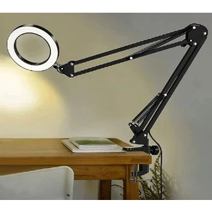 Kıskaçlı Yuvarlak Işık 6.3 Inç (16CM) Stüdyo Işık ve Tripod Fotoğraf Makinesi Kamera Youtuber Twich Yayıncı Işığı - NB35