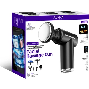 AMG22 Sıcak Soğuk Titreşimli Masaj Aleti – LCD Ekranlı, 6 Başlıklı, 6 Kademeli, Type-C Şarjlı, 3200R/DK