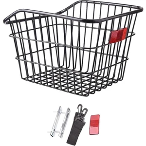 Reflektörlü Bisiklet Sepeti Ön Arka Uyumlu Eşya Taşıma Sepet Askılı Metal