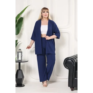 Kimono Hırkalı 2'li Alt Üst Takım Bürümcük Kumaş Yazlık Oversize