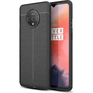 Oneplus 7t Deri Görünümlü Firo Silikon Kılıf