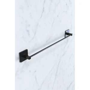 Yapışkanlı Siyah Havlu Askısı Wc Tuvalet Kağıtlık Kare Havluluk Çubuk Havluluk