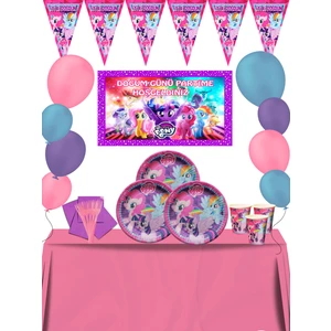 My Little Pony Afişli Doğum Günü Parti Süsleri Süsleme Seti
