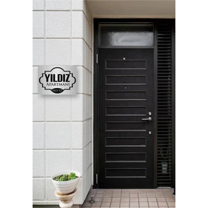 Apartman Isimliği- Apartman TABELASI-30X40 cm Ebat-Gold-Gümüş Seçenekli