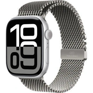 Apple Watch 44MM  Titanyum Bükülmelere ve Aşınmalara Dirençli Sturdy Hasır Kordon