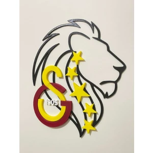 5 Yıldızlı Galatasaray Aslan Duvar Figürü