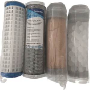 Daire Bina Sayaç Girişi 10" Inch 4 Aşama ( Yıkanabilir , Gac , Silifoz , Blok ) Yedek Filtre Seti