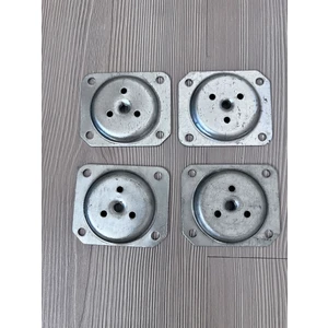 4’lü Düz Metal Bağlantı Aparatı – M8 Vida Girişli | Masa, Sandalye, Sehpa Uyumlu Montaj Seti