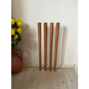 41 cm Açık Meşe Ahşap Konik Ayak – 4’lü Set | Masa, Sandalye, Sehpa Ayağı | Montaj Aparatları ve Vidalar Dahil
