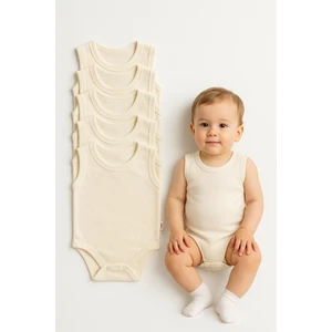 5’li Yazlık Bebek Zıbın Seti | Askılı Çıtçıtlı Body | Nefes Alabilir %100 Pamuklu Kumaş Tulum Body