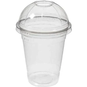300 cc Plastik Pet Kapaklı - Limonata, Milkshake Bardağı - 100 Adet