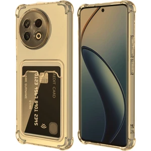 Tecno Spark 30 Pro Kılıf Darbe Emici Köşe Korumalı Kartlıklı Cüzdanlı Silikon Kapak - Füme