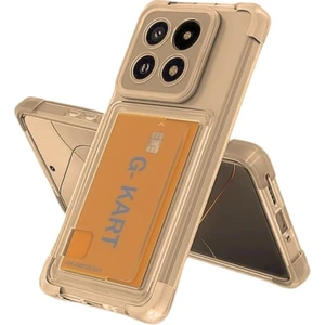 Infinix Note 30 Kılıf Darbe Emici Köşe Korumalı Kartlıklı Cüzdanlı Silikon Kapak - Füme