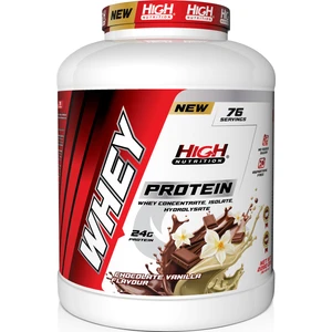 High Nutrition Protein Tozu 2280 gr Çikolata Vanilya Aromalı 24 gr Protein 76 Servis