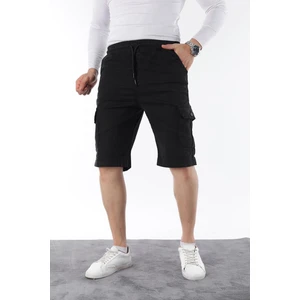 Erkek Comfort Fit Keten Bel Lastikli Cepli Kapri Şort