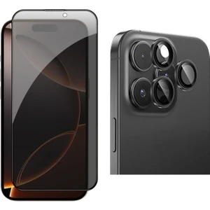 Apple iPhone 16 Pro Uyumlu Hayalet Ekran Koruyucu + Sapphire Kamera Lens Koruyucu