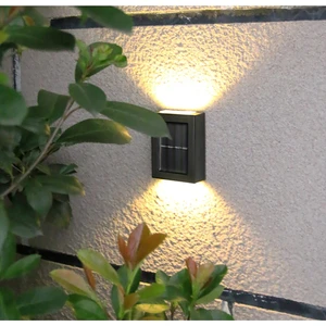 Güneş Enerjili Solar Lamba Aplik LED Teras Bahçe Veranda Çift Taraflı 1 Adet