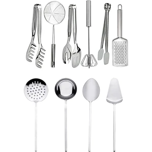 10 Parça Paslanmaz Çelik Spatula Kevgir Kepçe Kaşık Çırpıcı Çeyiz Hazırlık Seti