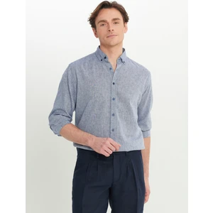 Altınyıldız Classics Comfort Fit Düğmeli Yaka Lacivert Erkek Gömlek ACE020252163_LAC