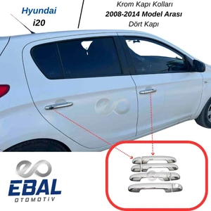 Ebal Oto Hyundai I20 Krom Kapı Kolu 4 Kapı 2008-2014 Arası Paslanmaz Çelik