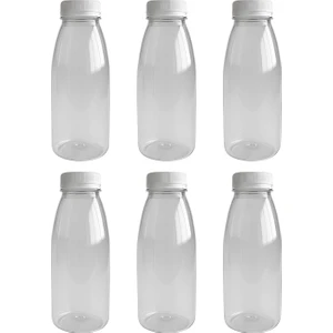 6 Adet 230ML Detox Meyve Suları Smoothie'ler Diyet Sporcu Içeceği Pet Şişesi Kilitli Kapak Şişe 250