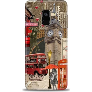 Samsung Galaxy A8 2018 Hd Baskılı Kılıf + Seramik Tam Kaplayan Ekran Koruyucu 266