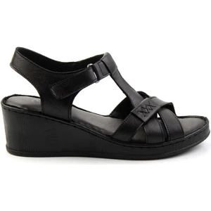 Siyah Leather Kadın Sandalet K05552006003