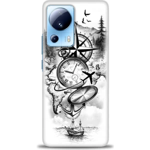 Kılıf Evreni Xiaomi Mi 13 Lite Kılıf Hd Baskılı Kılıf + Seramik Tam Kaplayan Ekran Koruyucu 84