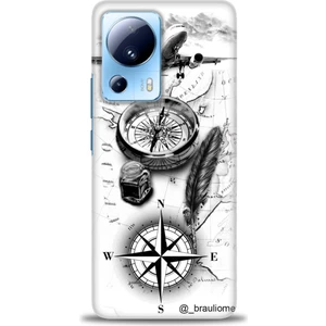 Xiaomi Mi 13 Lite Kılıf Hd Baskılı Kılıf + Seramik Tam Kaplayan Ekran Koruyucu 81