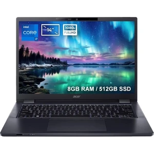 ACER TravelMate P4 TMP414-52-7232 Intel Core i7-1260P 8GB DDR4 512GB SSD 14 inç Full HD 60Hz IPS FreeDos Laptop (NX.VV1EY.001)