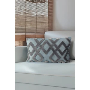 Jakarlı Kırlent 28X50 cm Mila Gri Mavisi