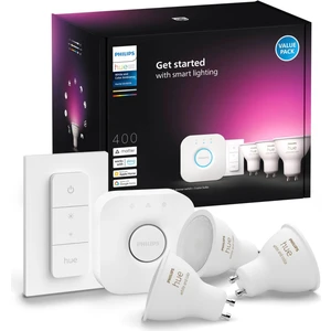 Hue 4.2W GU10 Renkli Spot Akıllı Ampul 3'lü Başlangıç Seti (Kumandalı)