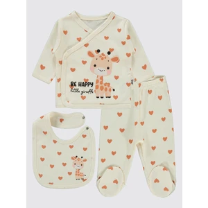 Civil Baby Kız Bebek Zıbın Takımları 0-1 Ay Fildişi