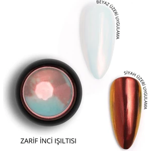 Momo Professional Holografik Efektli Sıcak Şeffaf Turuncu İnci Tozu, Nail Art, Kalıcı Oje Tırnak Süsleme No.04