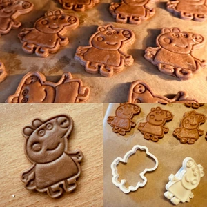 Peppa Pig Kurabiye Kalıbı - Şeker Hamuru Kalıbı - Kesicili Model 10 Parça