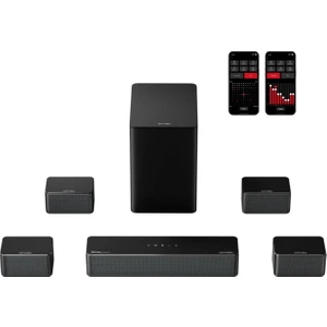 Poseidon D80 Dolby Atmos 7.1 Kanal Soundbar 6.5" Kablosuz Subwoofer Ev Sinema Ses Sistemi Hoparlör (U2620)