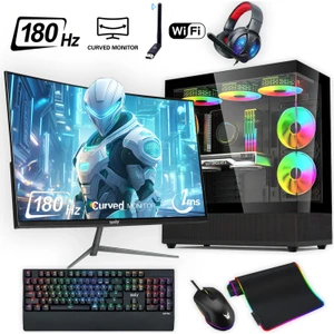 Ventus 506 x Ryzen 5 5500 32GB 512GB M.2 Nvme Rtx 3060 8gb 24" 180 Hz Oyuncu Masaüstü Bilgisayarı