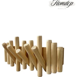 Duvar Askılığı Elbise Askılığı Portmanto Duvara Monte Askılık Iskandinav Model Açık Ceviz