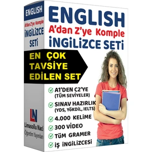 Limasollu Naci Öğretim Yayınları Komple Ingilizce Eğitim Seti 4000 Kelime 300 Video Yds, Yökdil, Toefl, Ielts, LGS, Gramer Kitap Seti