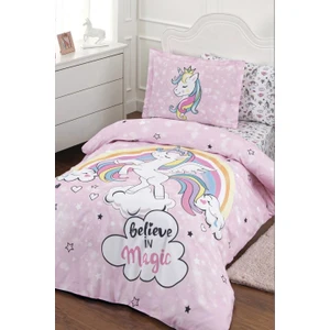 Unicorn Tek Kişilik Lastikli Fitted Çarşaf Nevresim Takımı