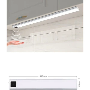 El Sensörlü LED Bar Lamba | USB Şarjlı, Ultra Ince 40CM, Manyetik Montaj, Beyaz & Sıcak Işık, Hareketle Aç-Kapa, Dolap Altı ve Yatak Başı Işık