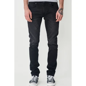 Luke Slim Fit Düşük Bel Siyah Erkek Jean Pantolon