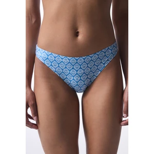 Mavi Geometrik Desenli Bikini Altı