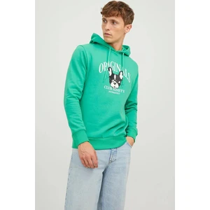 Jack & Jones JORBEWARE SWEAT HOOD FST Yeşil Erkek Sweatshirt